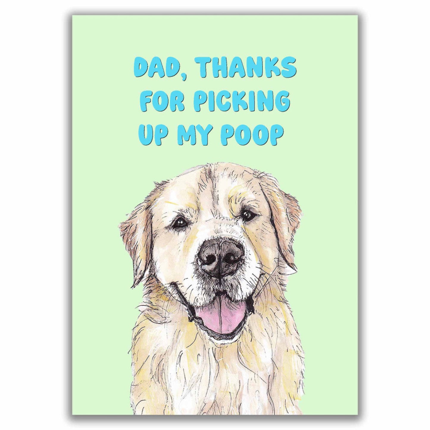 golden retriever poop funny fathers day