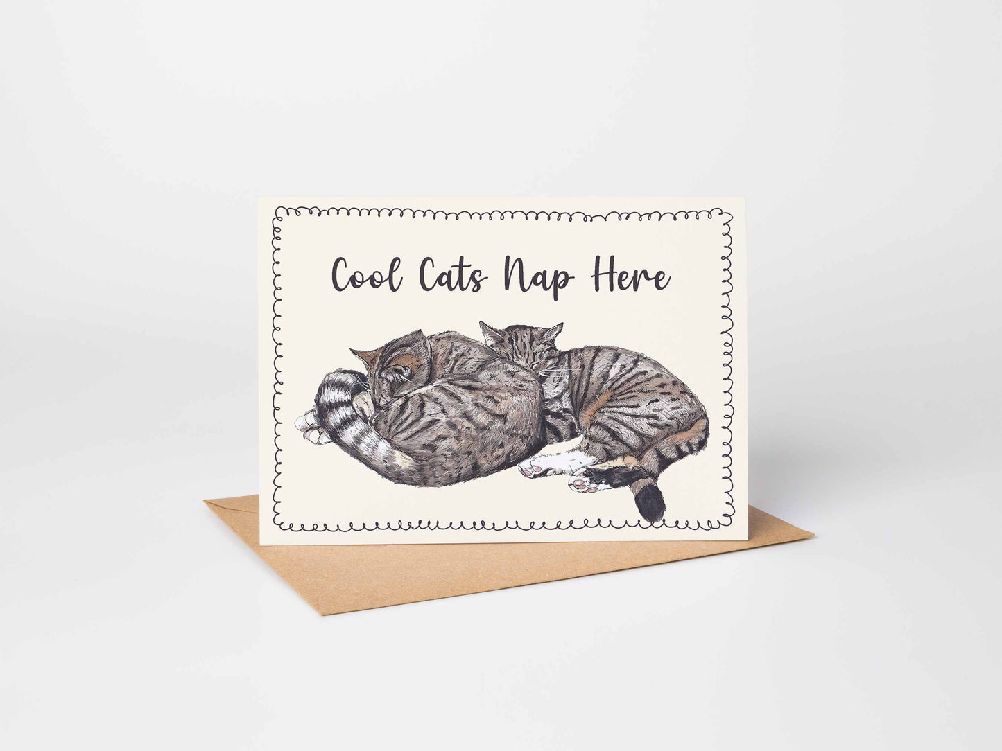 Cats Are My Happy Place Landscape Greetings Card