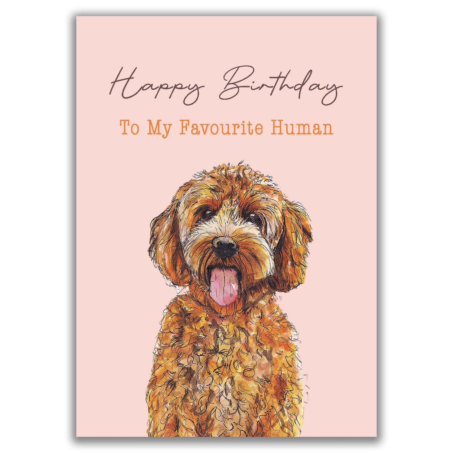 Labradoodle Favourite Human Happy Birthday Card