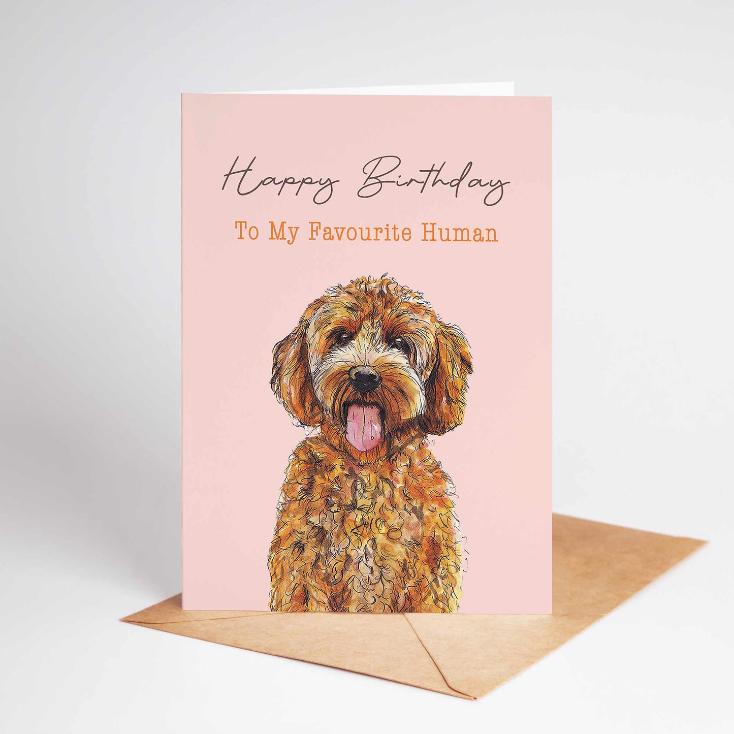 Labradoodle Favourite Human Happy Birthday Card