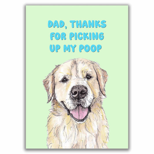 golden retriever poop funny fathers day 