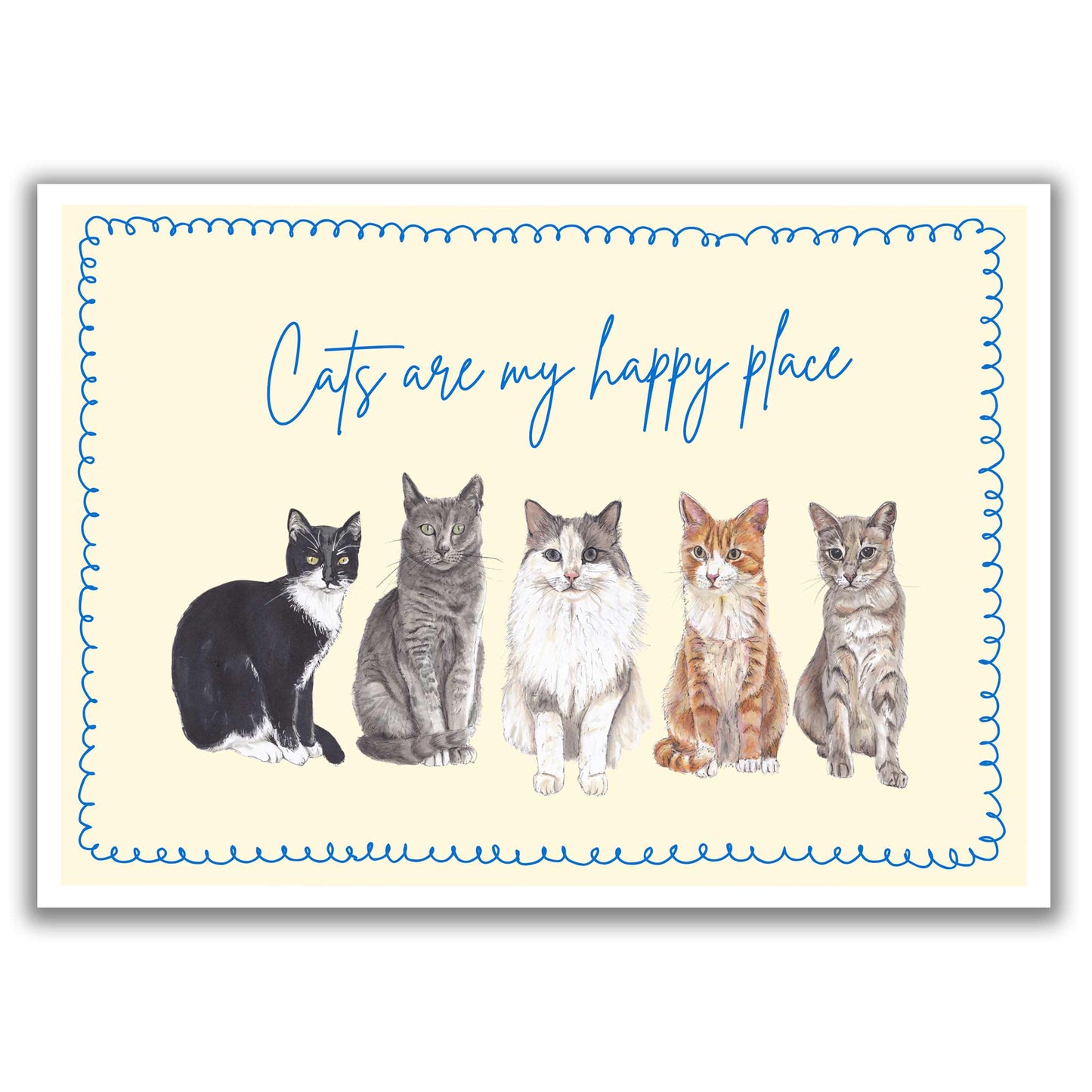 Cats Are My Happy Place Print