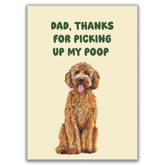 Labradoodle Dog Funny Fathers Day Poop Card