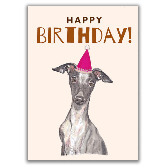 Italian Greyhound Happy Birthday Card