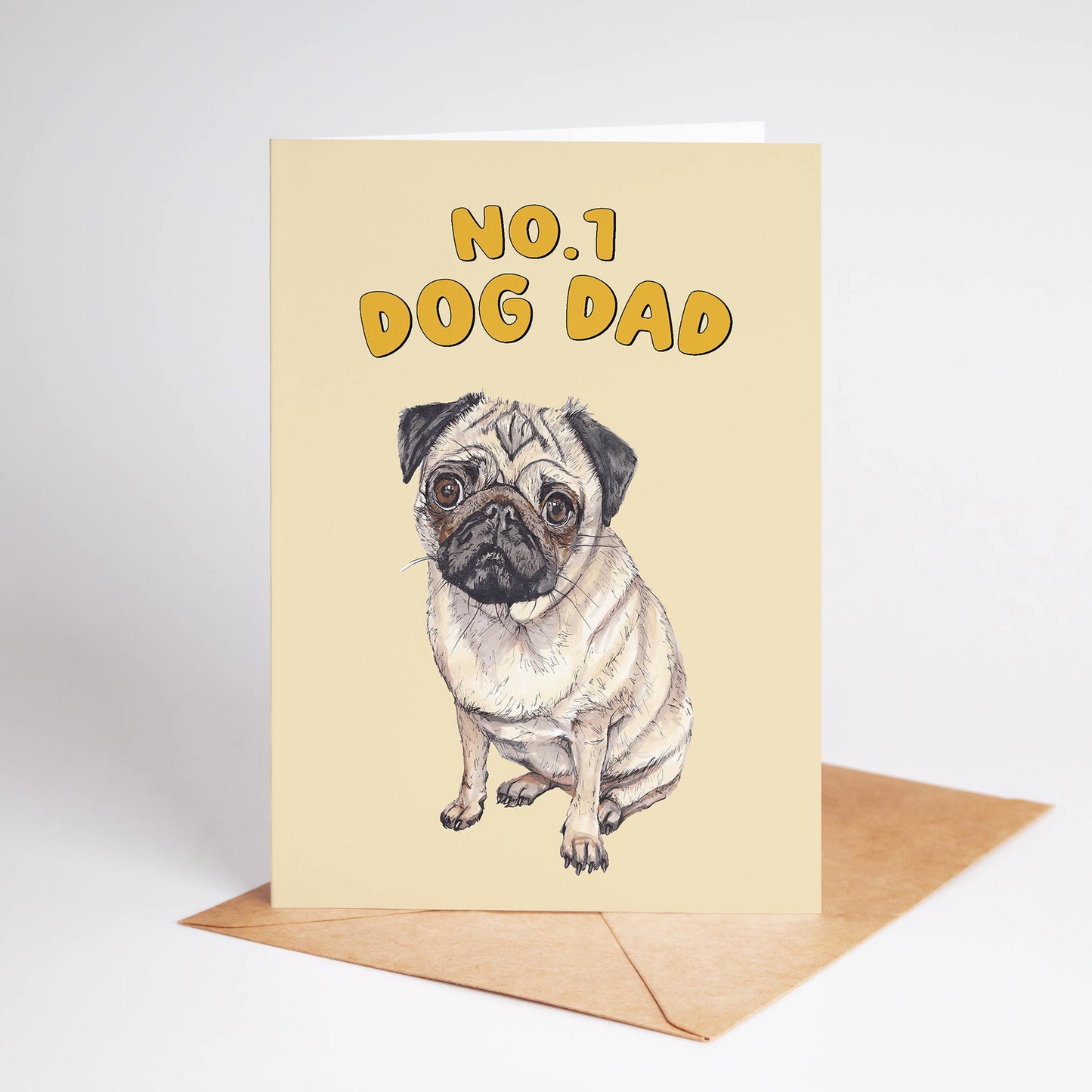 Pug No1 Dog Dad Fathers Day Card