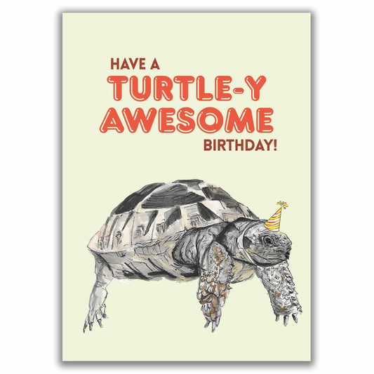 Funny Have A Turtley Awesome Birthday Card